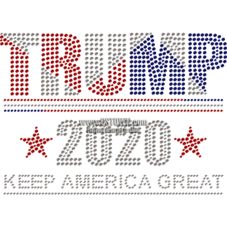 Trump Keep America Great Rhinestone Iron on Transfer